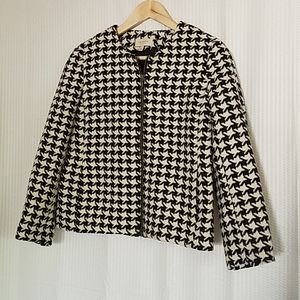 //TALBOTS// Houndstooth Career Jacket